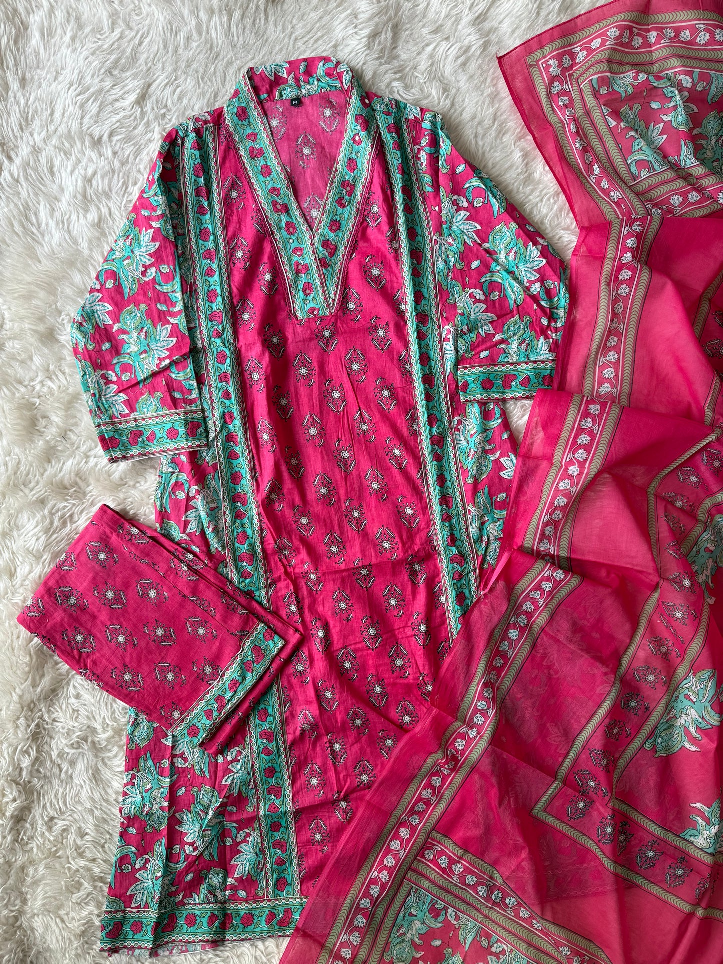 Budget Friendly Flare Kurti Pant Dupatta Set