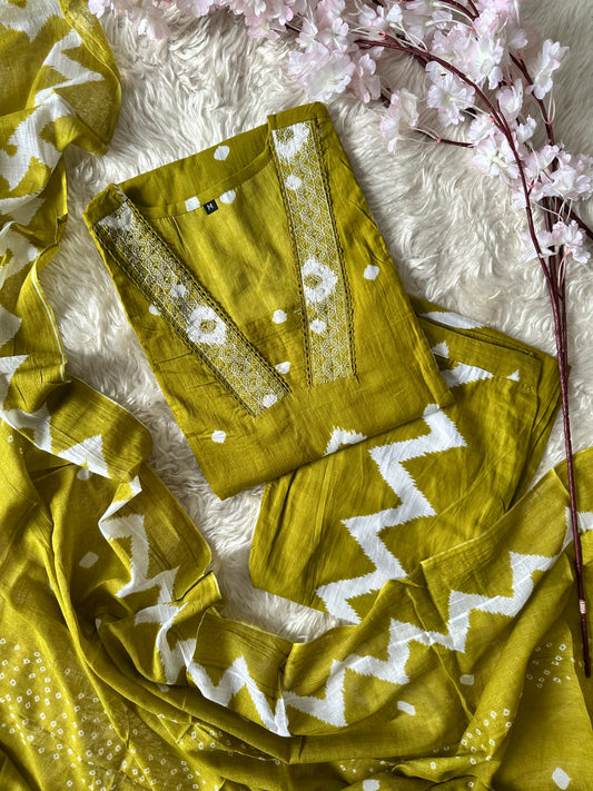 Budget Friendly Kurti Pant Dupatta Set