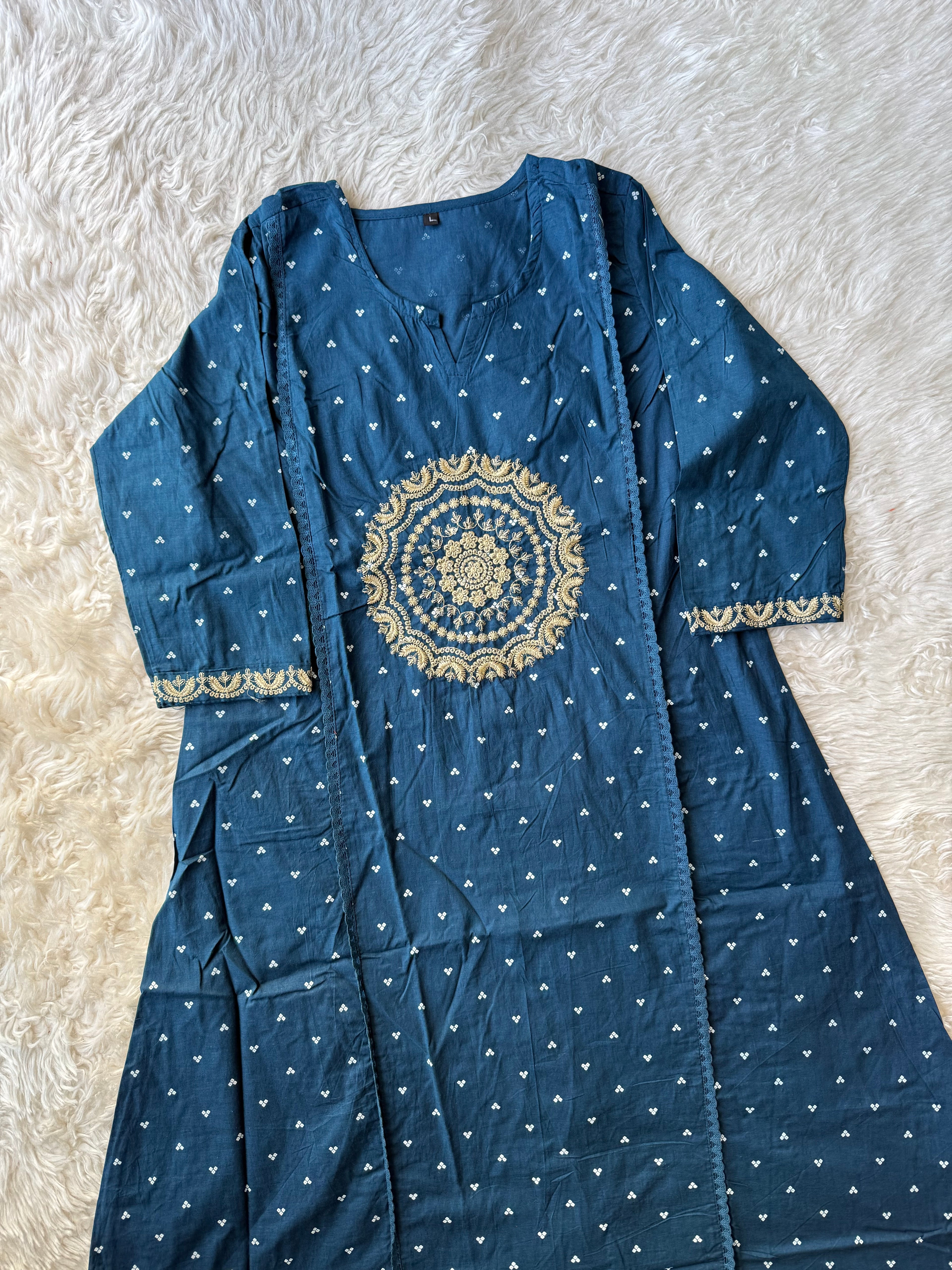 Cotton FLARE Kurti Pant Set