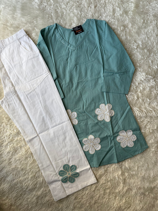 Breathable Cotton Patch Work Co-ord Set