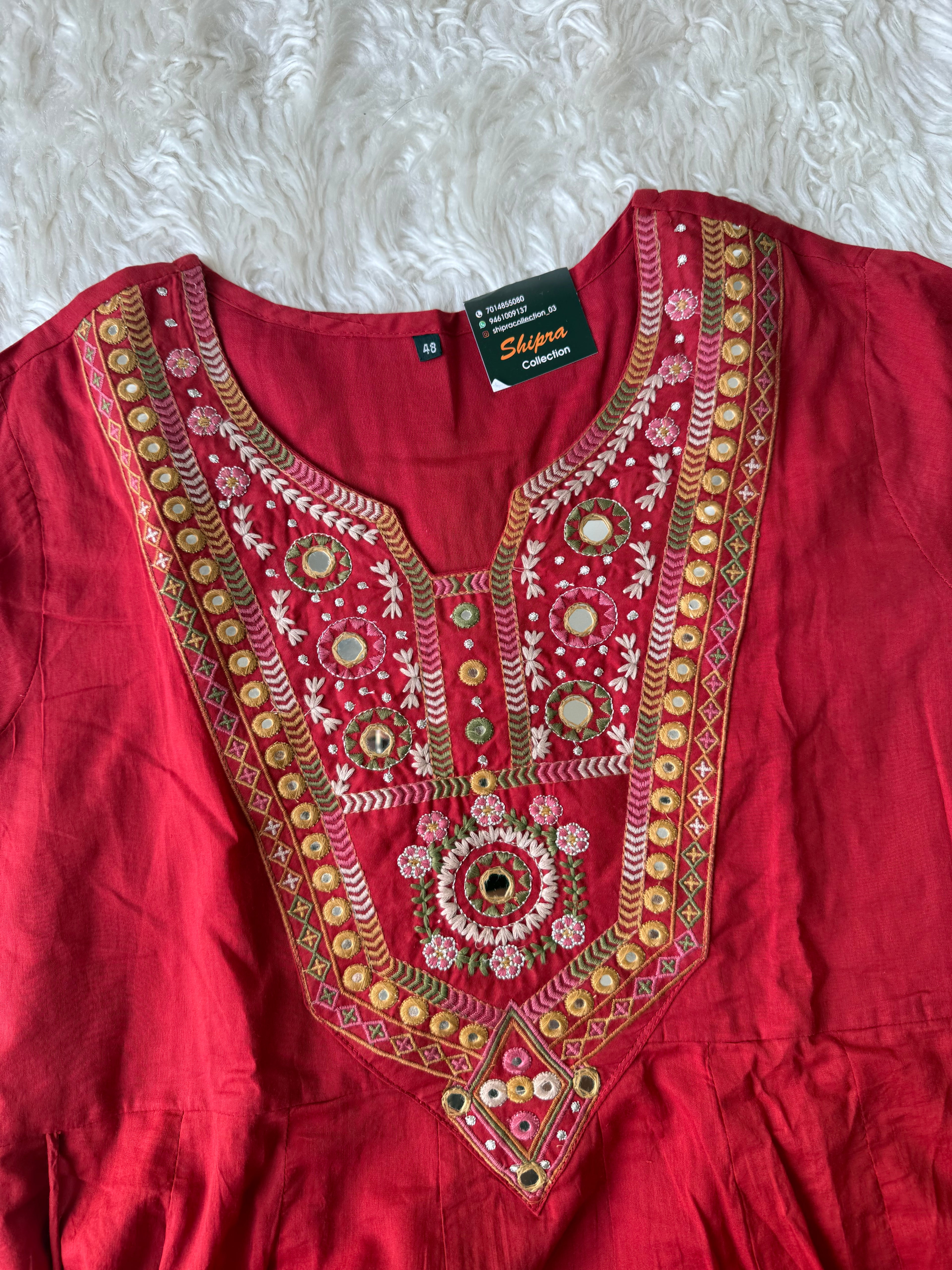 Premium Cotton FLARE Kurti Pant Dupatta Set