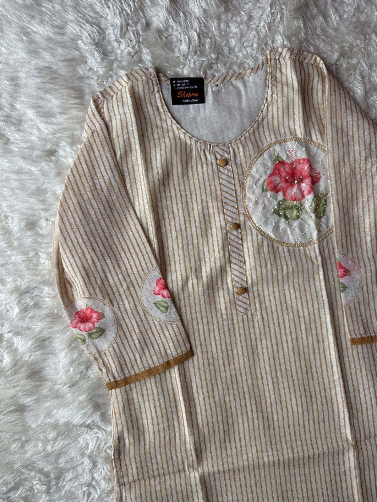 Linen Kurti Pant Dupatta Set