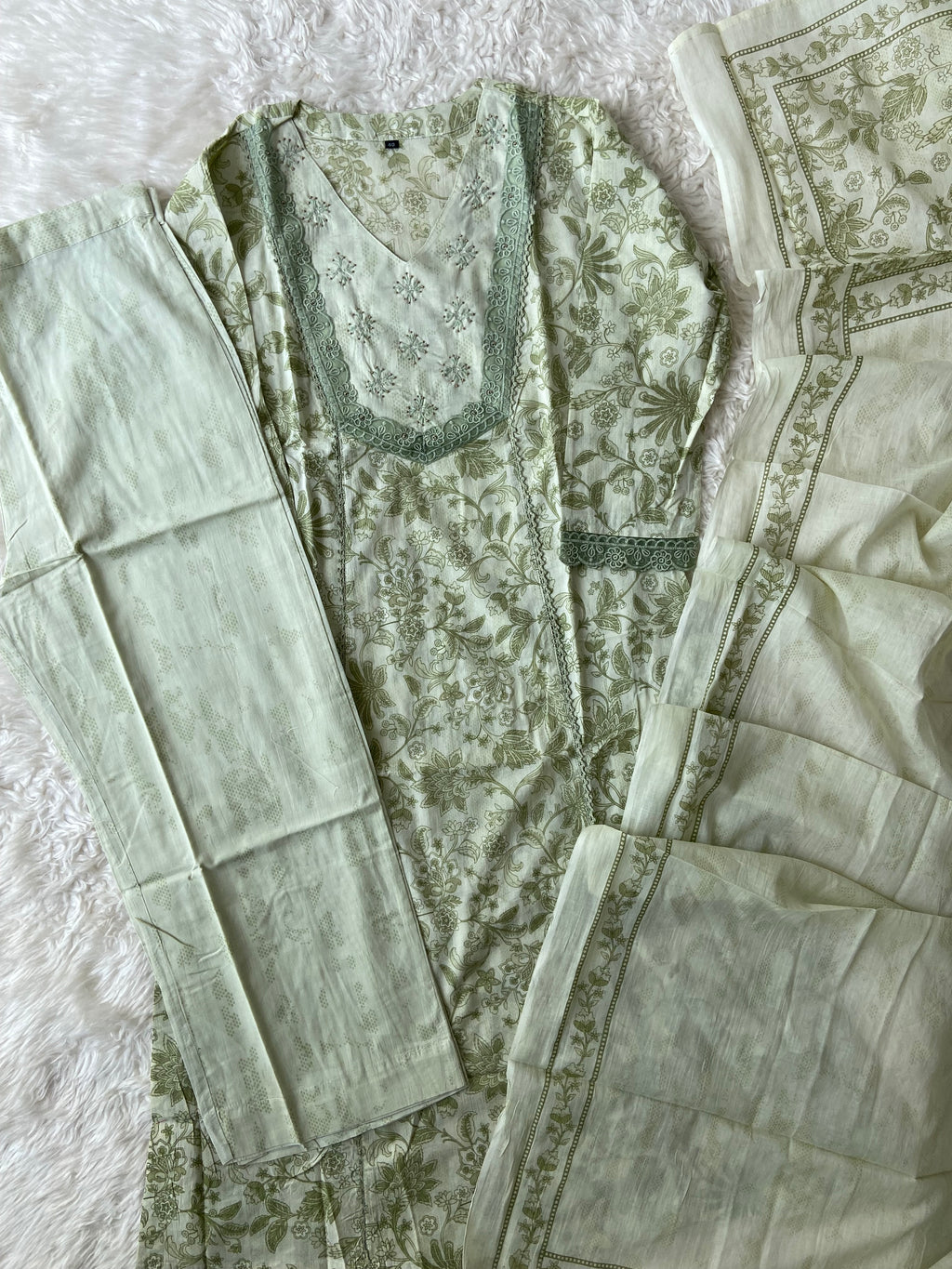 Premium Cotton Kurti Pant Dupatta Set