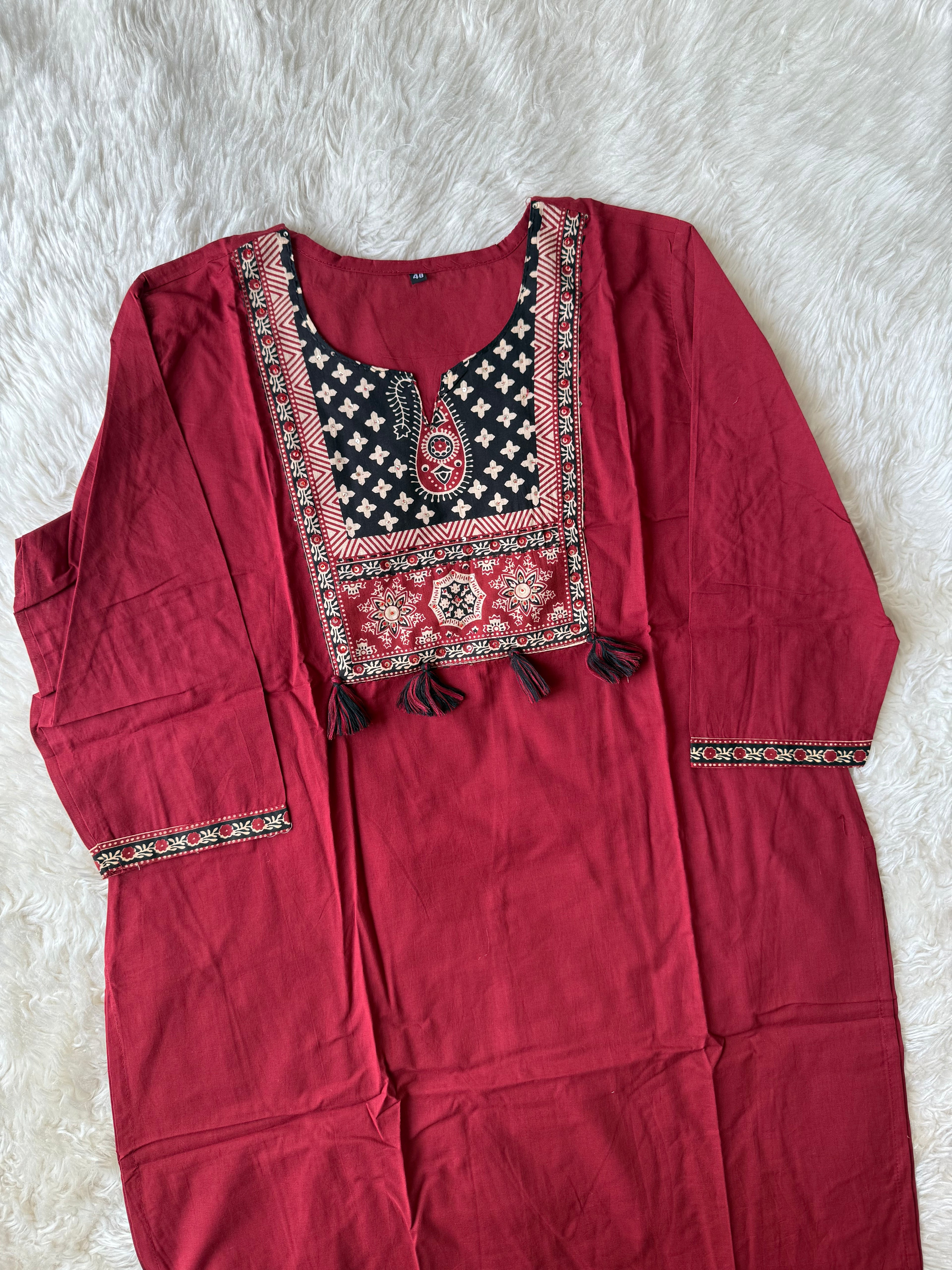 Pure Cotton Kurti Pant Dupatta Set