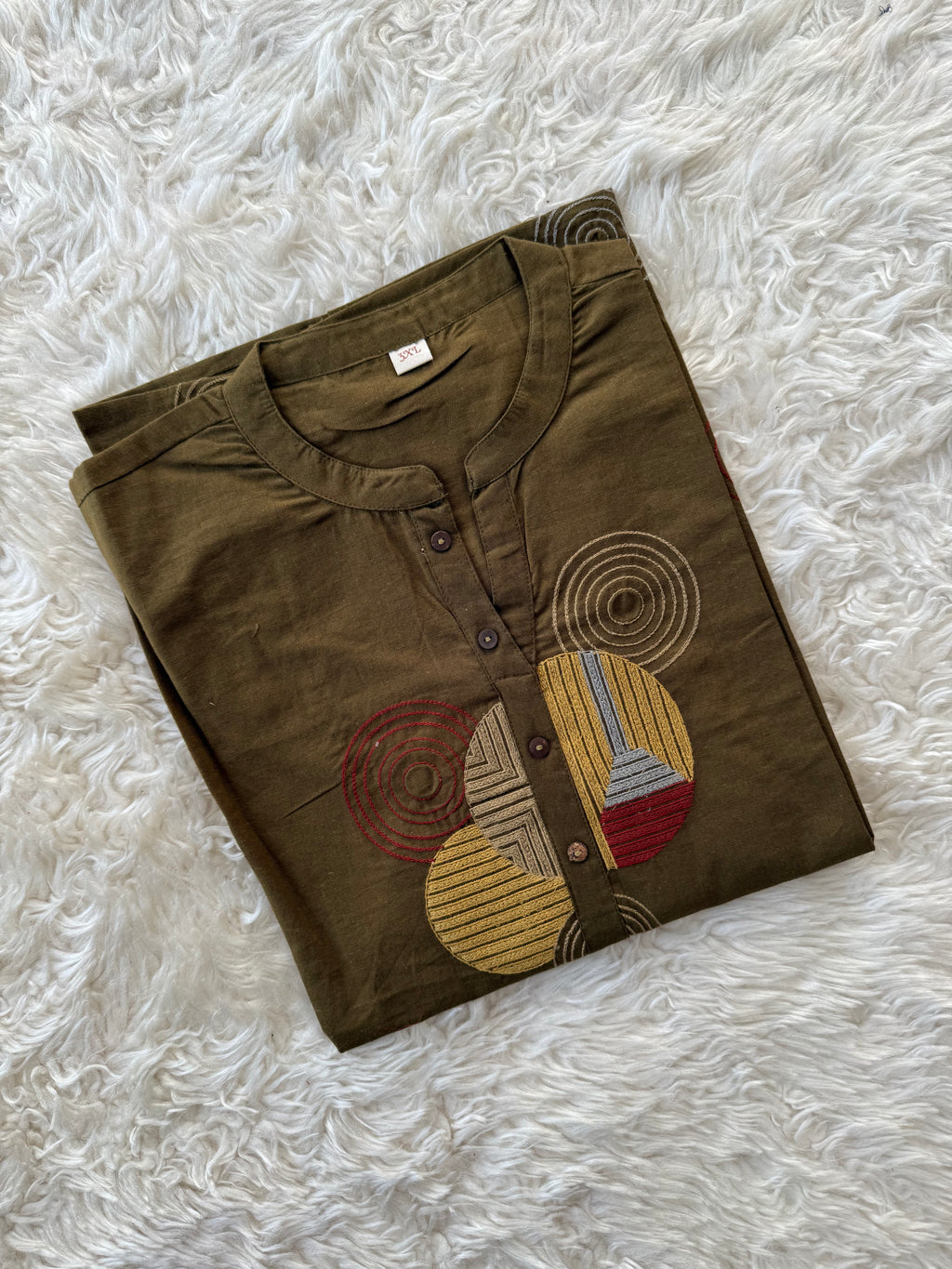 “Plus Size” Khadi Cotton Short Kurti