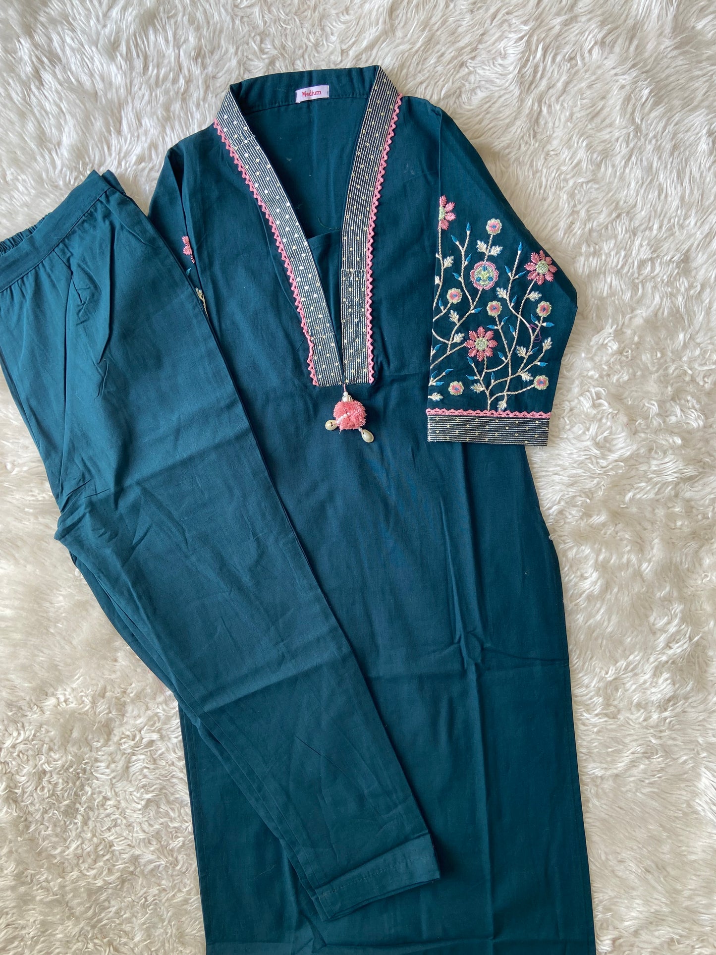 Khadi Cotton Kurti Pant Set