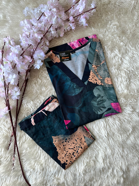 Makhan Fabric feel💕 Kurti Plazo Set