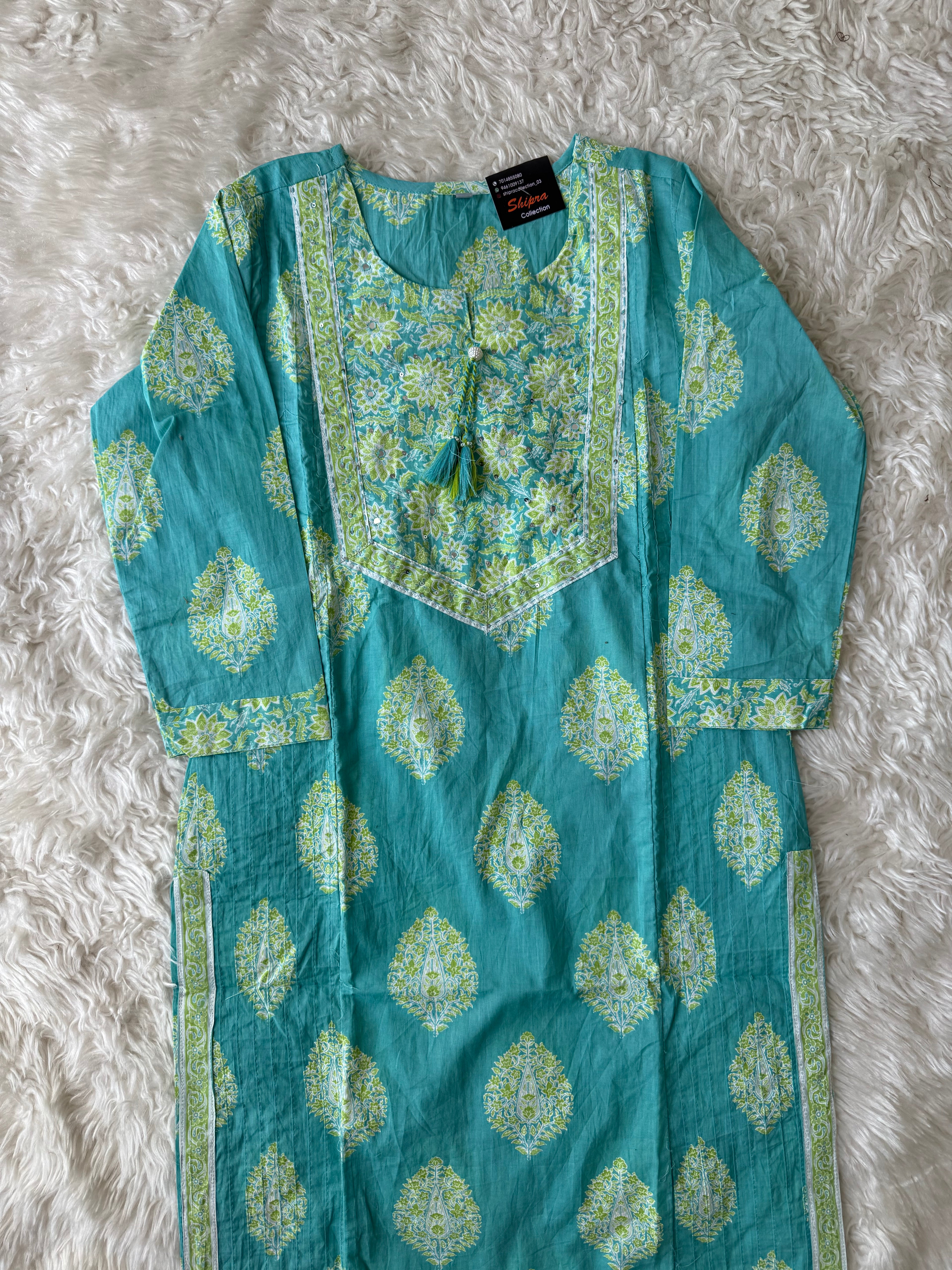 Premium Cotton Kurti Pant Dupatta Set