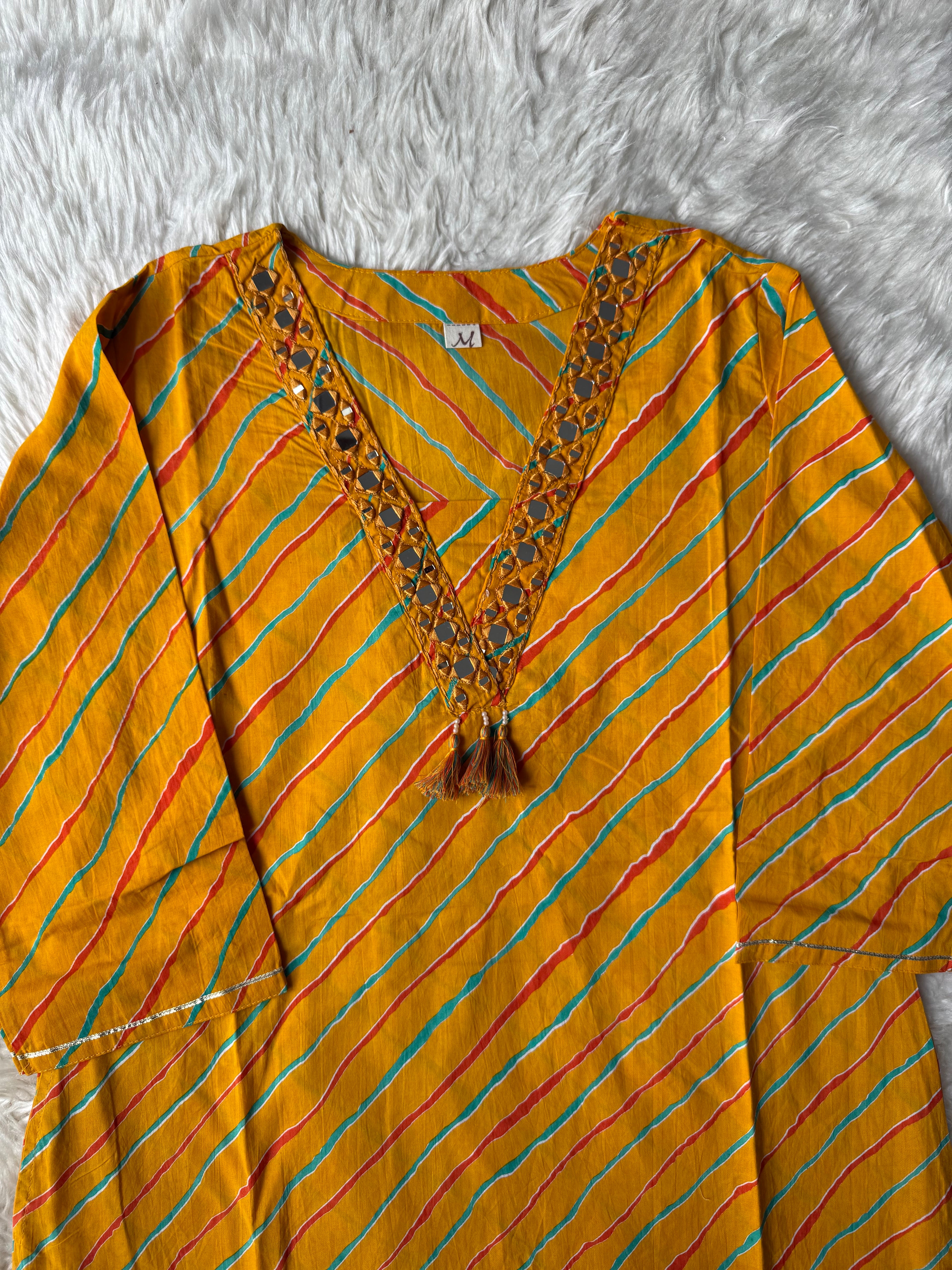 Premium Cotton Lehariya Set