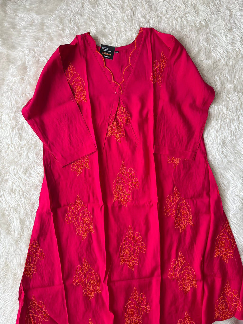 “ Plus Size” Muslin Silk Kurti Pant Dupatta Set