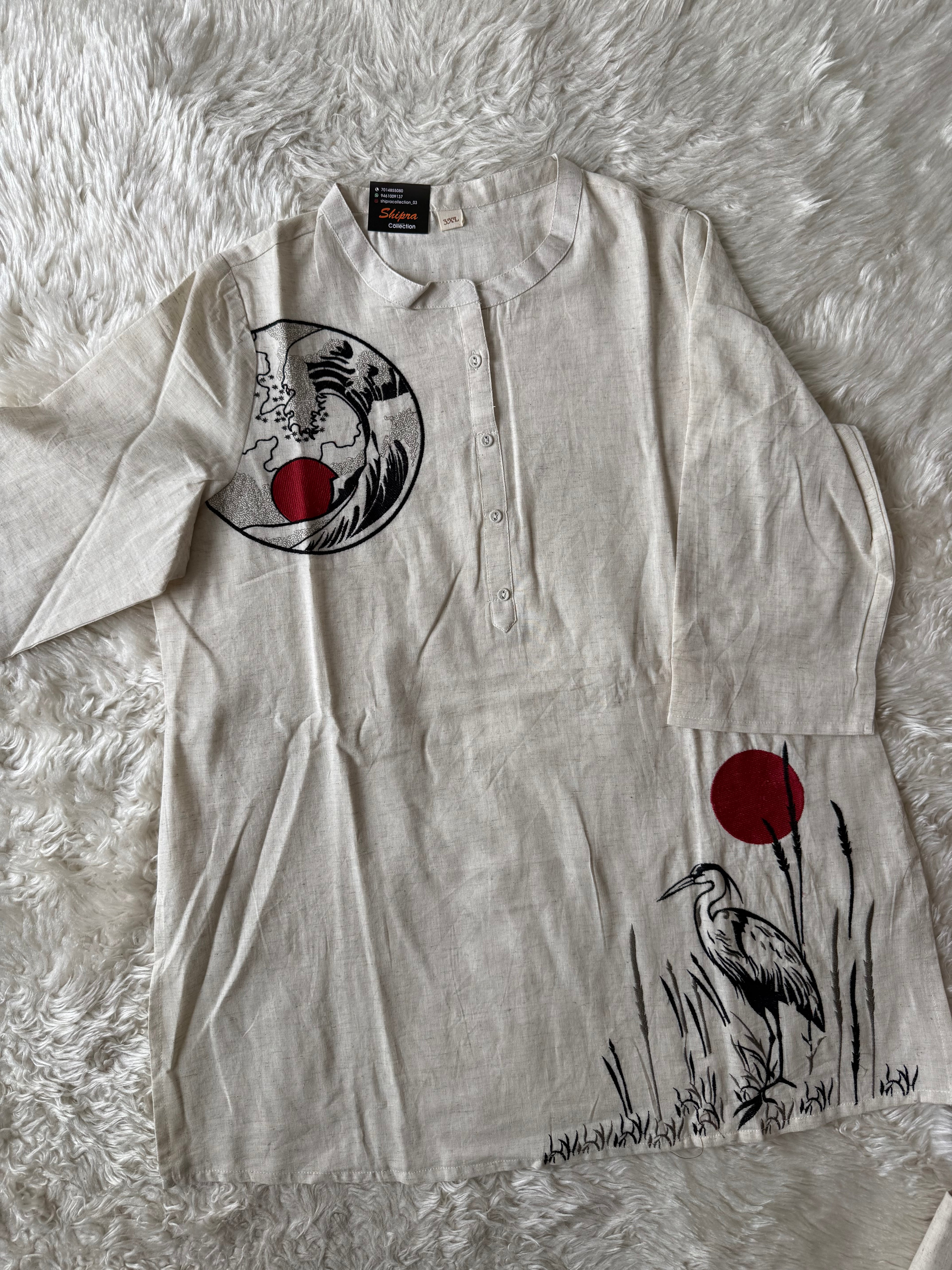 “Plus Size” Soft Khadi Cotton Co-ord Set
