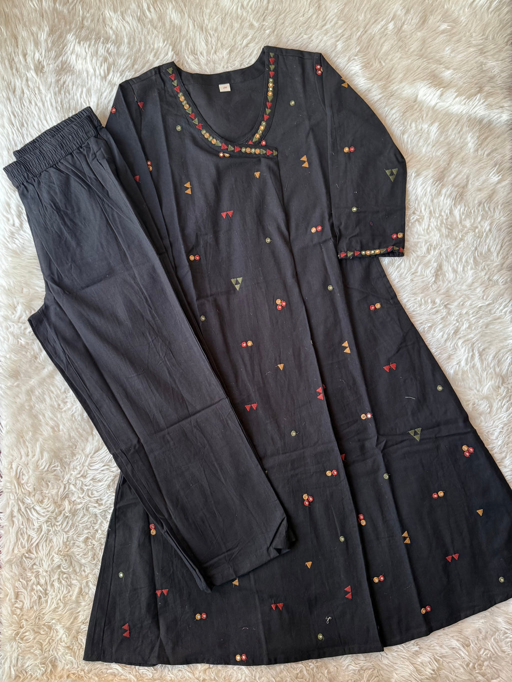 Khadi Cotton Kurti Pant Set