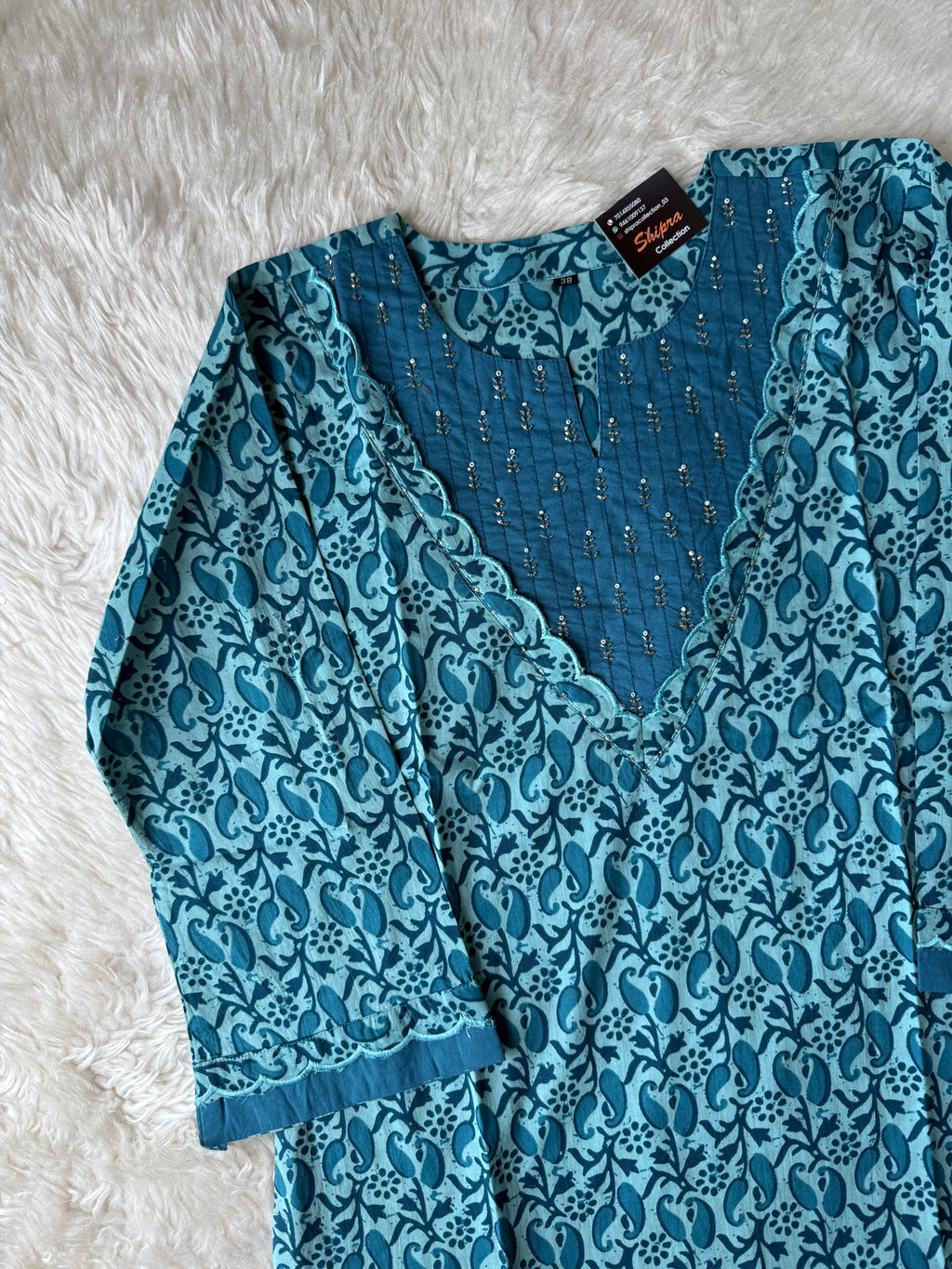 Premium Cotton Kurti Pant Dupatta Set