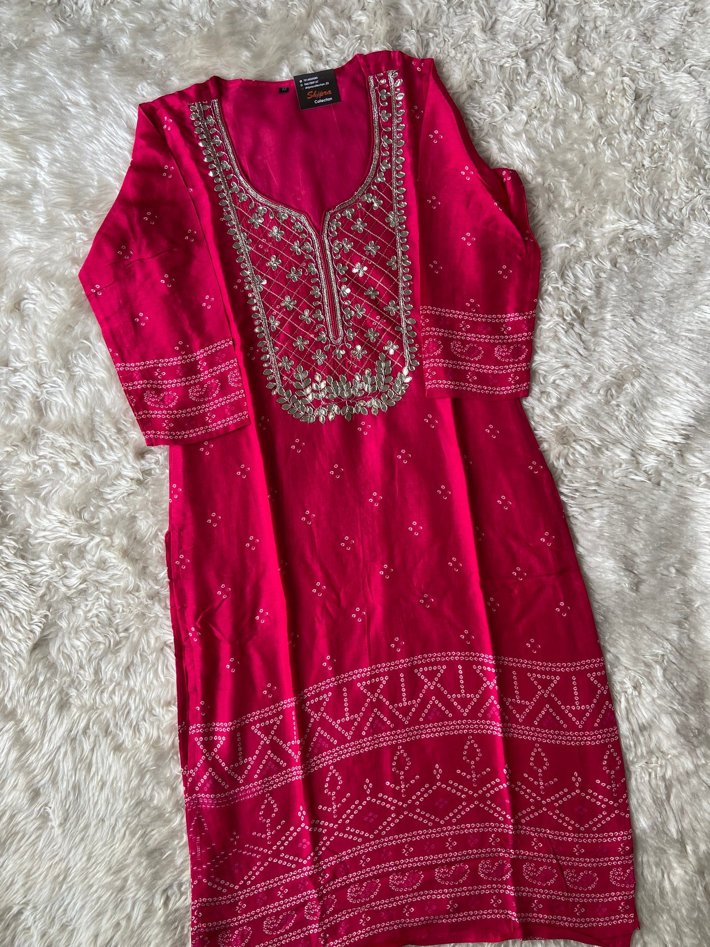 Pure Silk Kurti Pant Dupatta Set