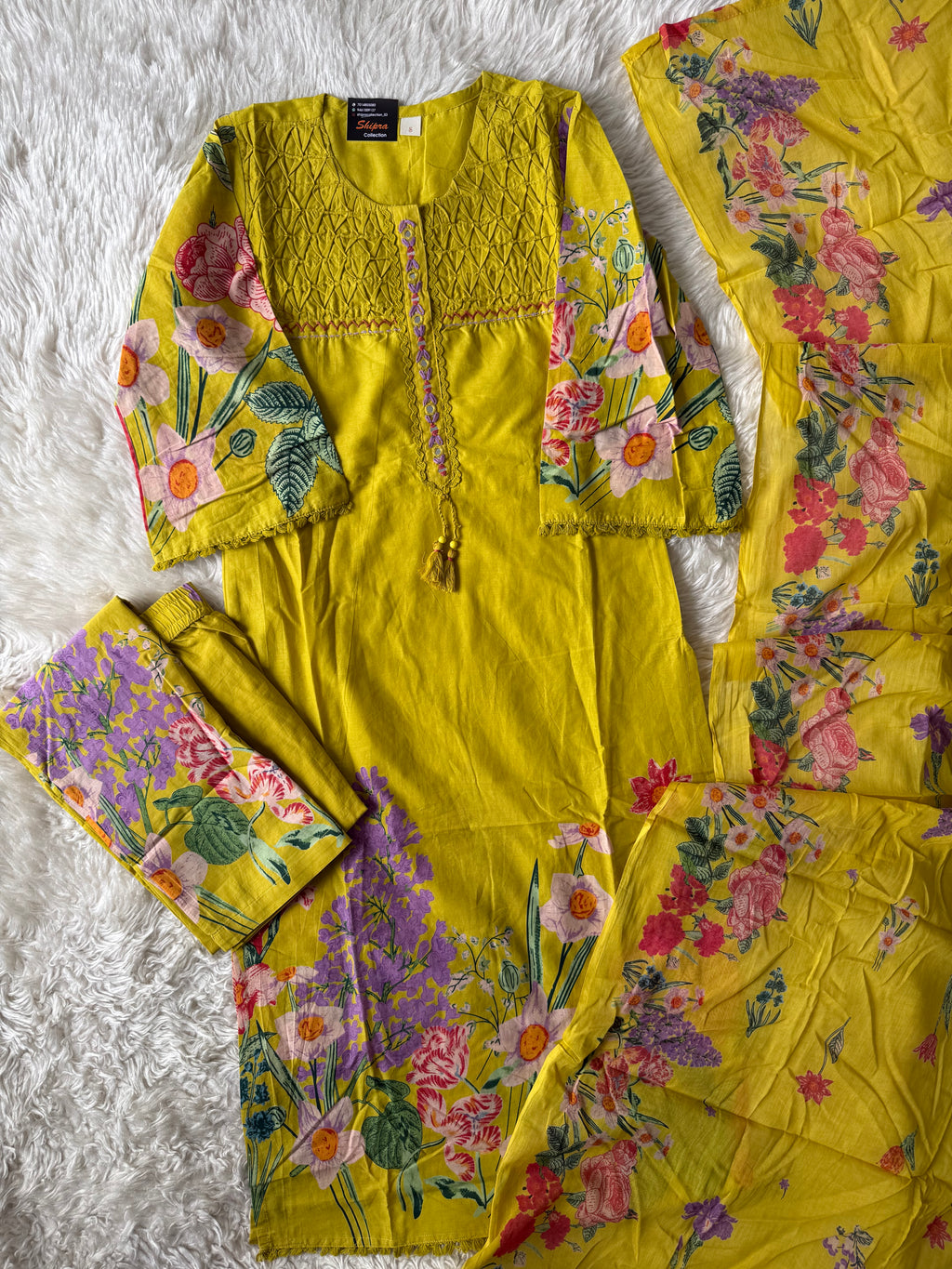 Premium Cotton Kurti Pant Dupatta Set