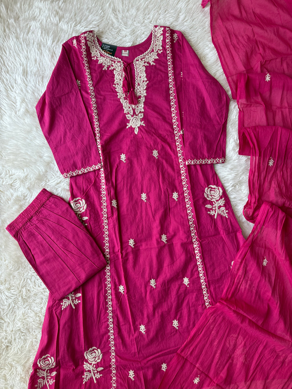 Premium Cotton Kurti Pant Dupatta Set