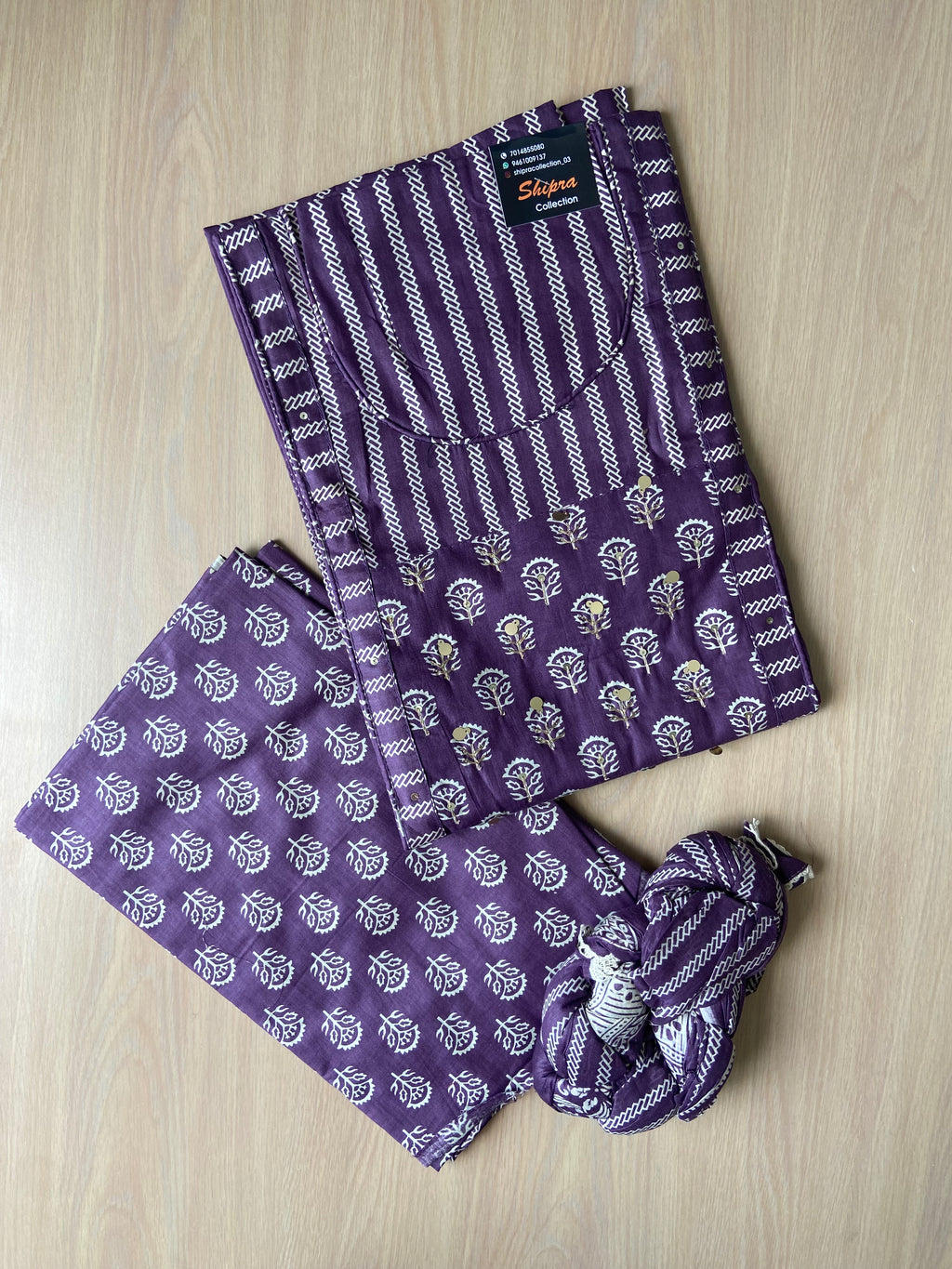 Premium Cotton Unstitched Set