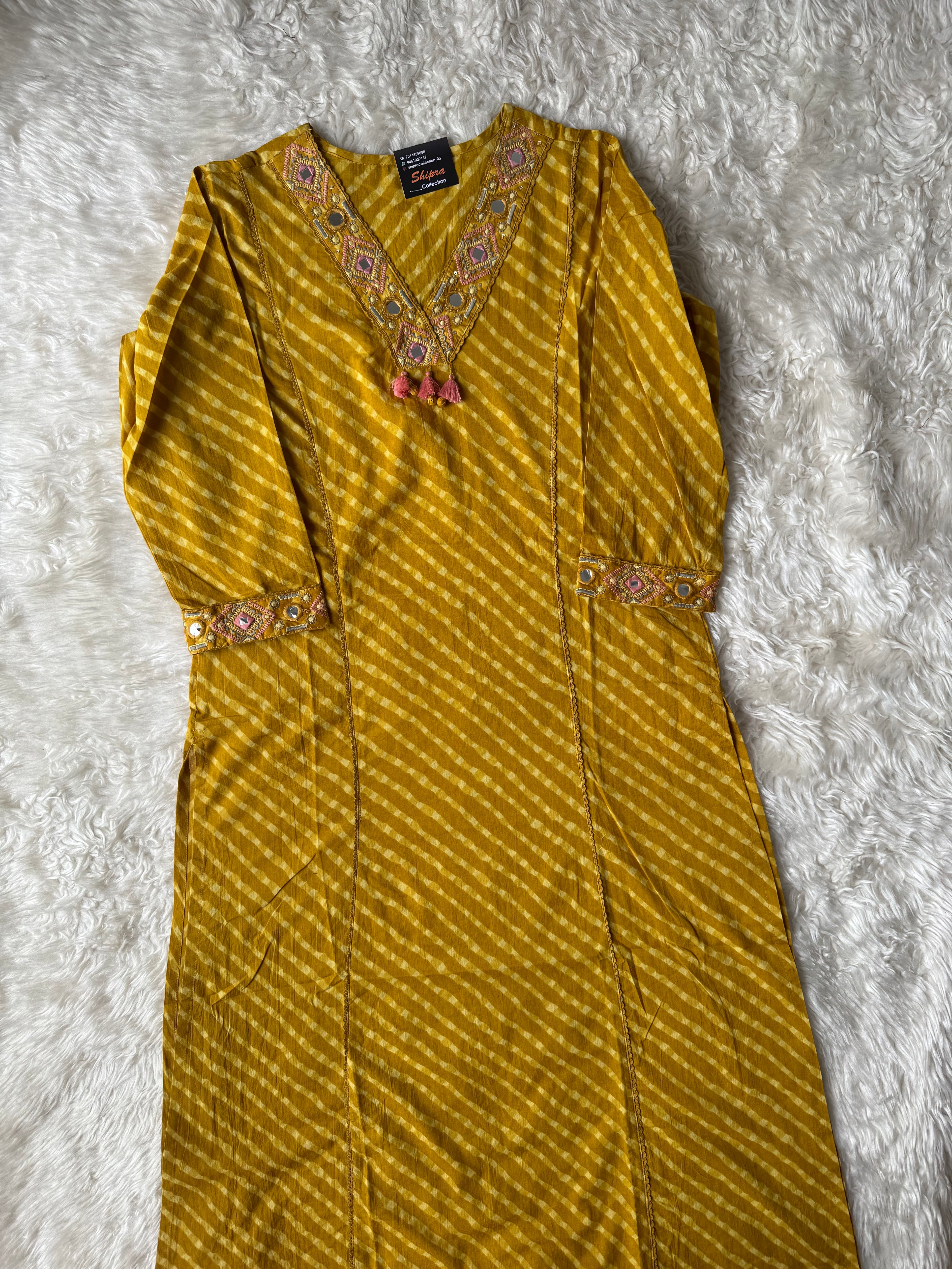 Premium Cotton Lehariya Set
