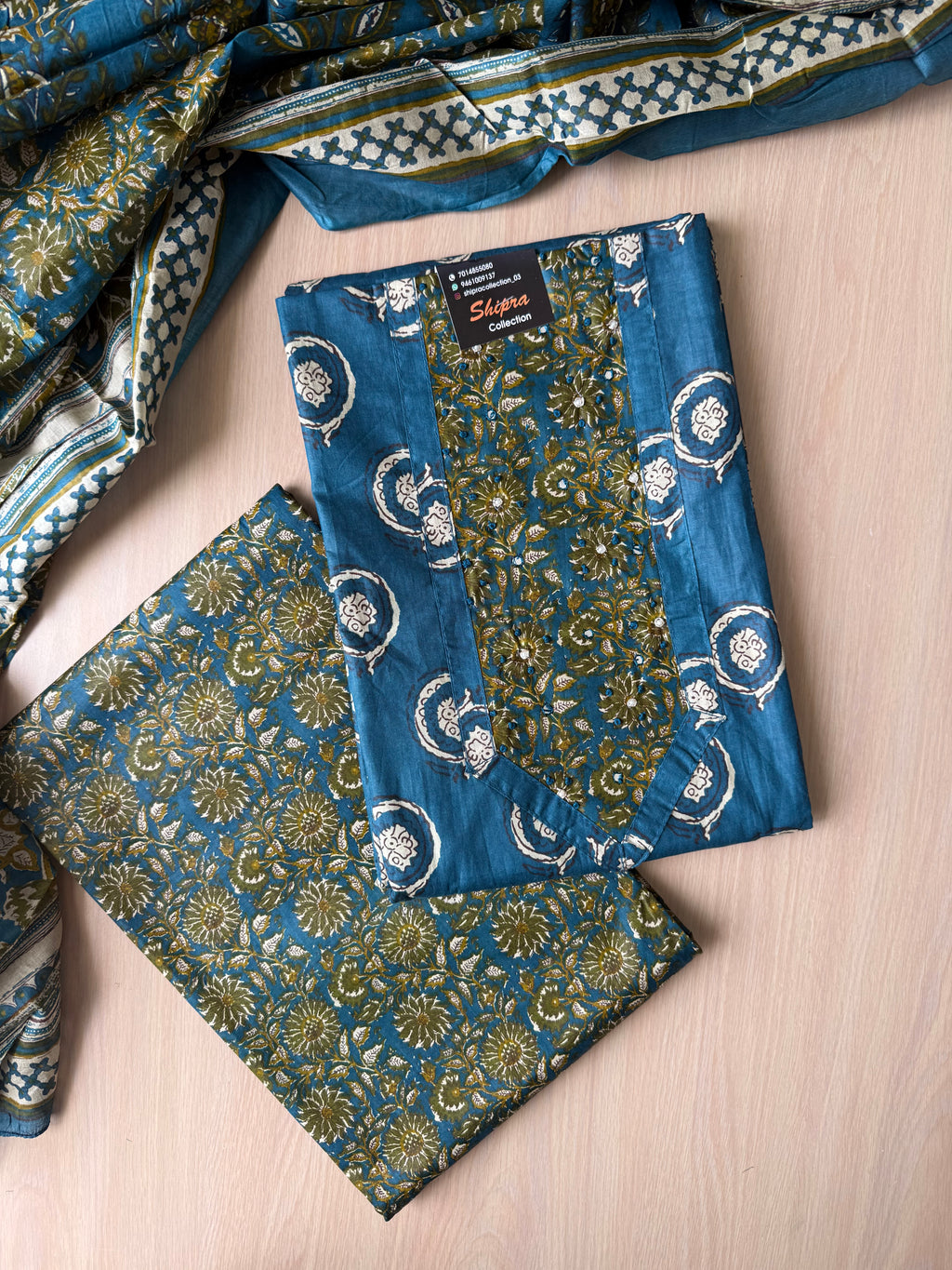 Premium Cotton Unstitched Set