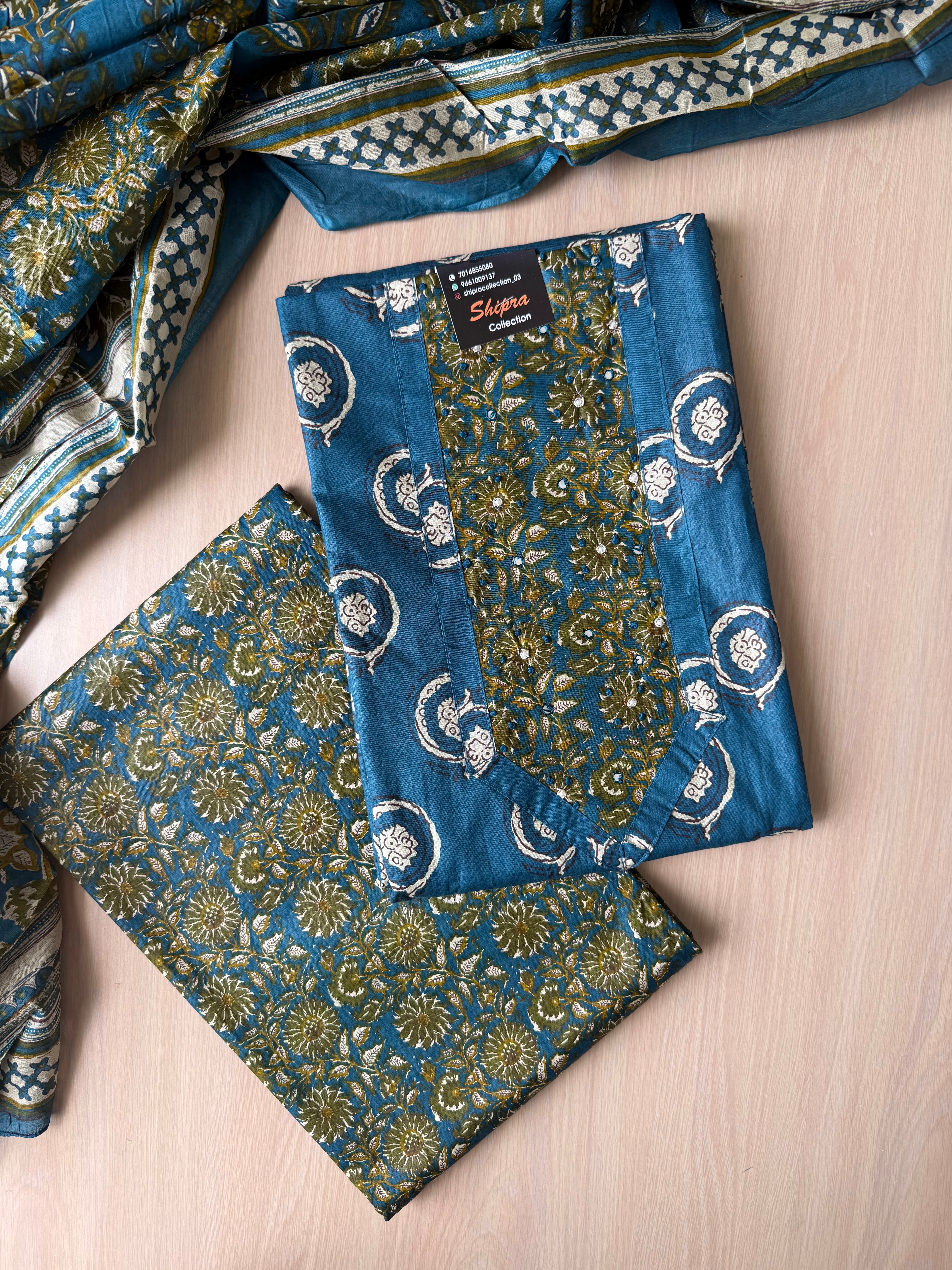 Premium Cotton Unstitched Set